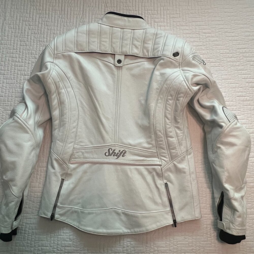 Shift White Leather Motorcycle Jacket - image 2